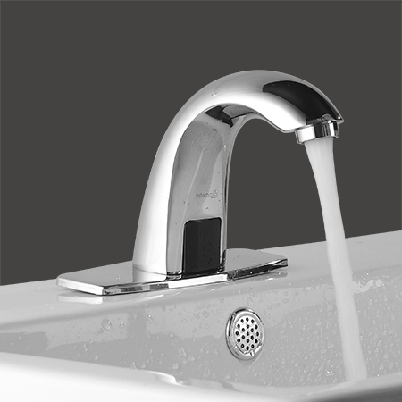 Automatic Sensor Bathroom Faucet with Hole Cover Plate