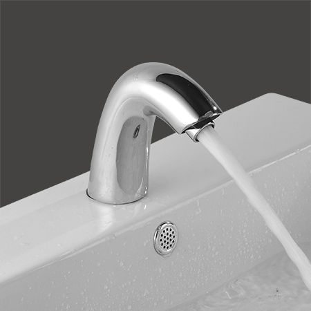 Automatic Sensor Bathroom Faucet with Hole Cover Plate