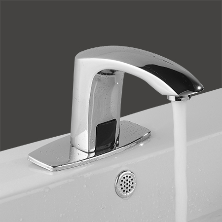 Automatic Sensor Bathroom Faucet with Hole Cover Plate