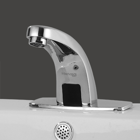 Automatic Sensor Bathroom Faucet with Hole Cover Plate