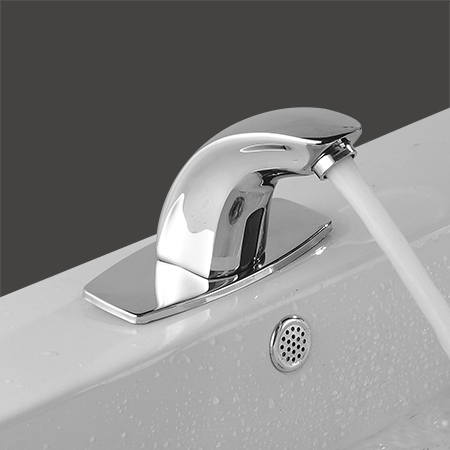 Automatic Sensor Bathroom Faucet with Hole Cover Plate