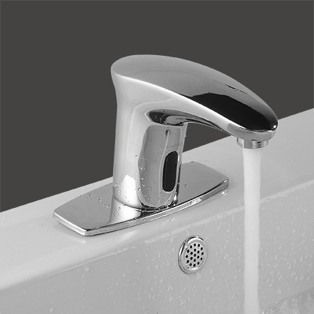 Automatic Sensor Bathroom Faucet with Hole Cover Plate